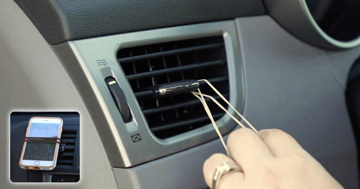 Use Rubber Band As Phone Holder